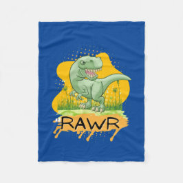 DINOSAUR ERA CARTOON QUOTE FLEECE DEKEN