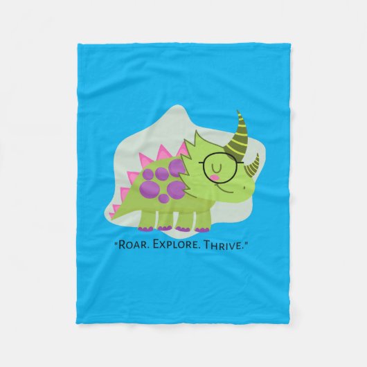 DINOSAUR ERA CARTOON QUOTE FLEECE DEKEN (Voorkant)