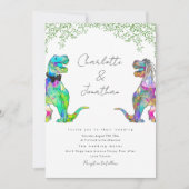 Dinosaur Eucalyptus Foliage Wedding Kaart (Voorkant)