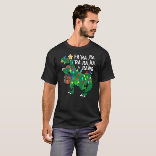 Dinosaur Fa Ra Ra Rawr Rawr Dinosaur T-Rex Christm T-shirt (Voorkant volledig)