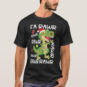 Dinosaur Fa Ra Ra Rawr Rex Kerstmis Paja T-shirt
