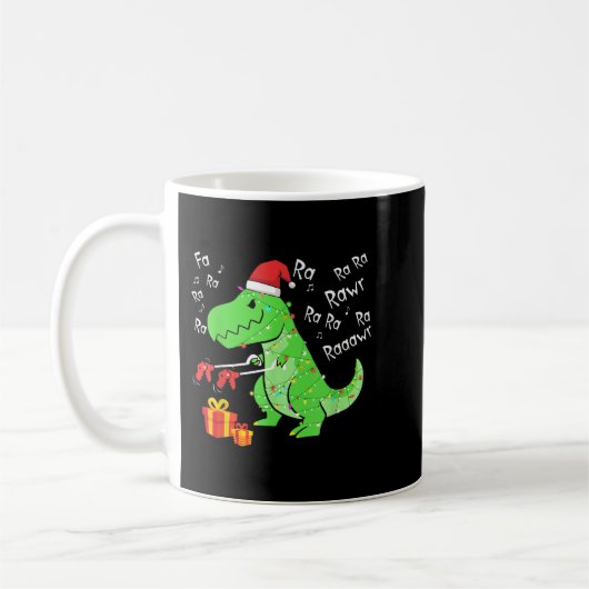 Dinosaur Fa Ra Ra Rawr T-Rex Funny Kerstmis Xm Koffiemok (Links)