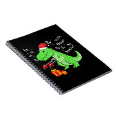 Dinosaur Fa Ra Ra Rawr T-Rex Funny Kerstmis Xm Notitieboek (Rechterzijde)