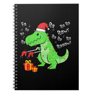 Dinosaur Fa Ra Ra Rawr T-Rex Funny Kerstmis Xm Notitieboek