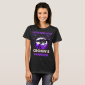 Dinosaur Faith Hope Love CROHN's Awareness T-shirt (Voorkant volledig)