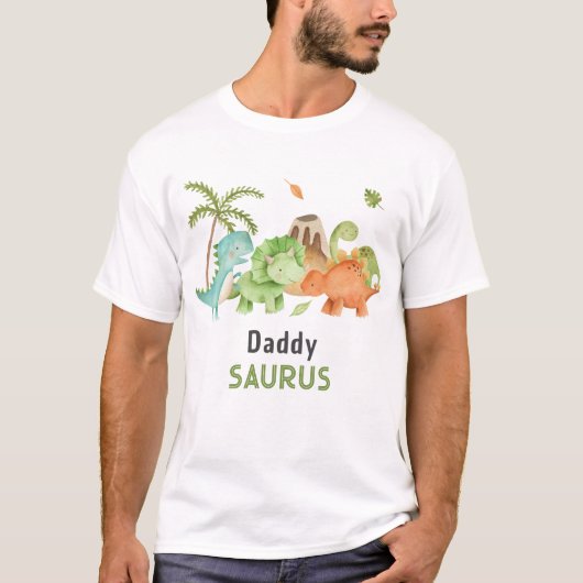 Dinosaur Familie Bijpassende Tshirt Ouders (Voorkant)