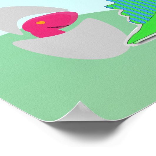 Dinosaur Familie zegt Rawr! Poster (Hoek)