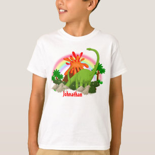 Dinosaur fantasy Island DIY naam die vulkaan uitba T-shirt