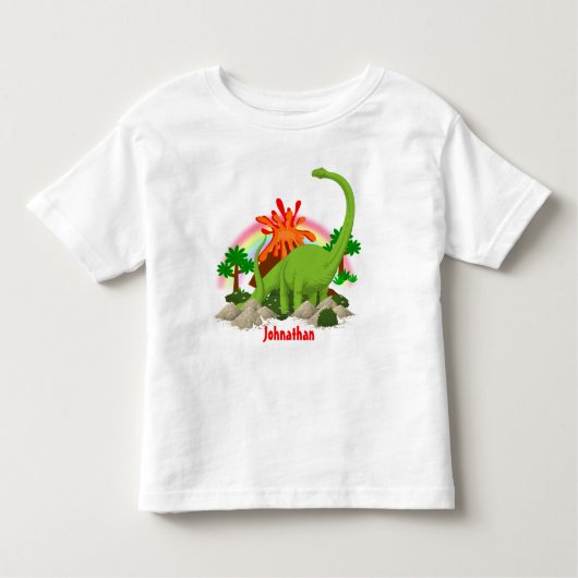 Dinosaur fantasy Island DIY name vulcano kinder Kinder Shirts (Voorkant)
