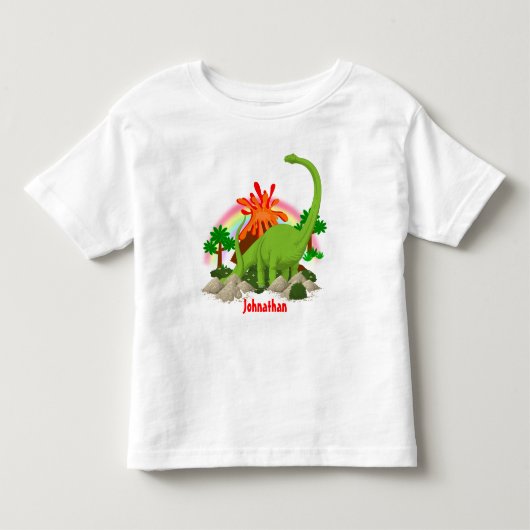 Dinosaur fantasy Island DIY name vulcano kinder Shirts (Voorkant)