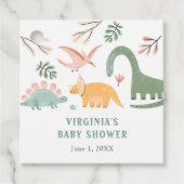 Dinosaur Favor Tag Bedankjes Labels (Voorkant)