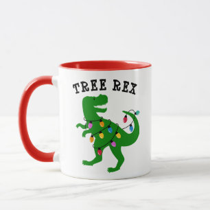 Dinosaur-feestdag: Rex-kerstboom Mok