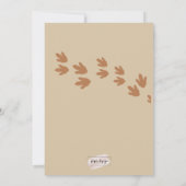 Dinosaur First Birthday Invitation Kaart (Achterkant)