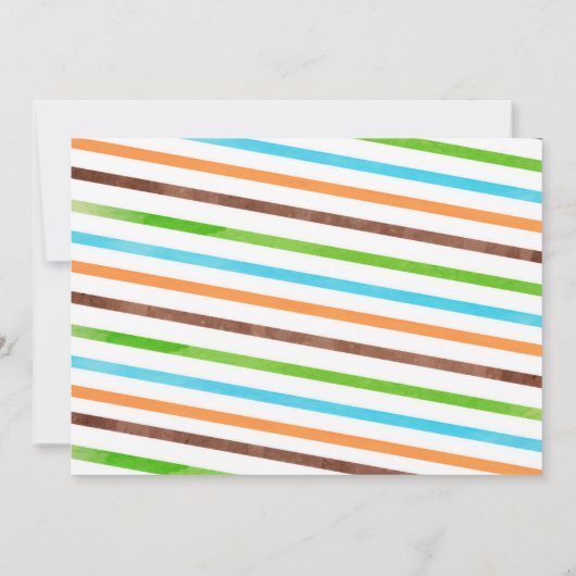 Dinosaur First Birthday Invitations Kaart (Achterkant)