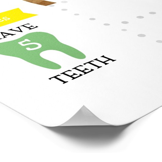 Dinosaur First Birthday Milestone Poster (Hoek)