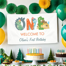 Dinosaur First Birthday Party Welkom Spandoek