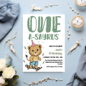 Dinosaur First Birthday, Skateboard Dinos 1 st  Kaart