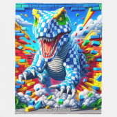 Dinosaur Fleece Deken (Voorkant)