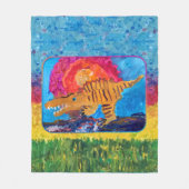 Dinosaur Fleece Deken (Voorkant)