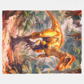 Dinosaur Fleece Deken (Voorkant (Horizontaal))