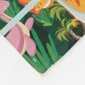 Dinosaur Fleece personalize Boy's Name Blanket (Hoek)