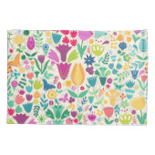 Dinosaur Floral Folk Silhouettes Beauful Girls Kussensloop (Achterkant)