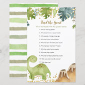 Dinosaur Floral Zoek het gastspel (Voorkant / Achterkant)