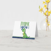Dinosaur Folded Blank Hartelijk dank Kaart (Gele Bloem)