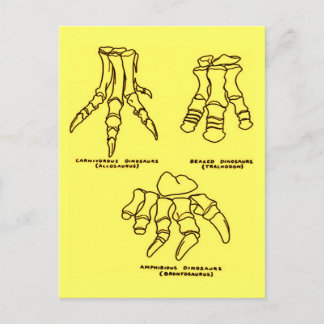 Dinosaur Foot Botten Briefkaart