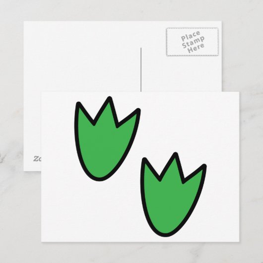 Dinosaur Footprint Briefkaart (Voorkant / Achterkant)