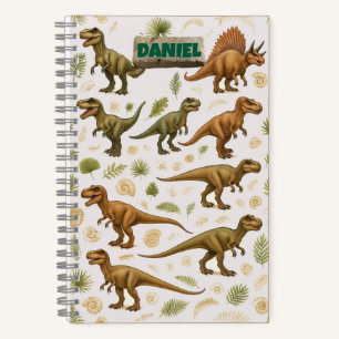 Dinosaur Fossil and Fern Notitieboek