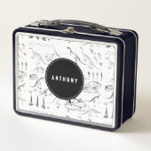 Dinosaur Fossil Botten Custom Name School (Voorkant)