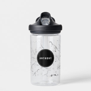 Dinosaur Fossil Botten Custom Name School Waterfles