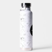 Dinosaur Fossil Botten Custom Name School Waterfles (Rechts)