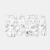 Dinosaur Fossil Botten Patroon Bedankdoosjes (Uitgevouwen)