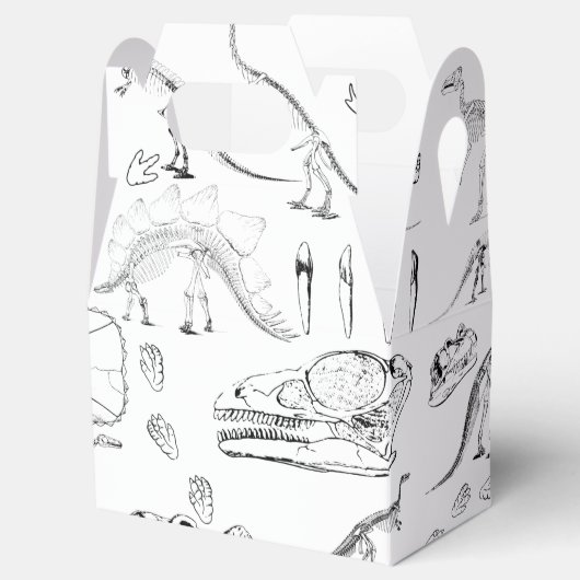 Dinosaur Fossil Botten Patroon Bedankdoosjes (Geopend)
