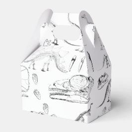 Dinosaur Fossil Botten Patroon Bedankdoosjes