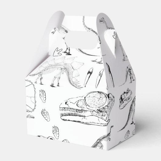 Dinosaur Fossil Botten Patroon Bedankdoosjes (Voorkant Zijde)