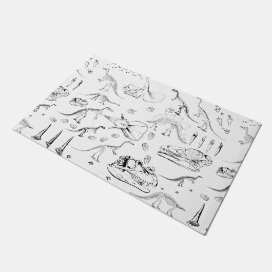 Dinosaur Fossil Botten Patroon Deurmat (Schuin)