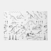 Dinosaur Fossil Botten Patroon Deurmat (Voorkant)