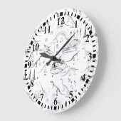 Dinosaur Fossil Botten Patroon Grote Klok (Hoek)