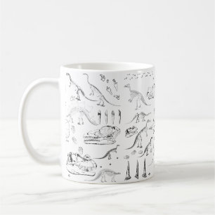 Dinosaur Fossil Botten Patroon Koffiemok