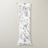 Dinosaur Fossil Botten Patroon Lichaamskussen (Voorkant Verticaal)