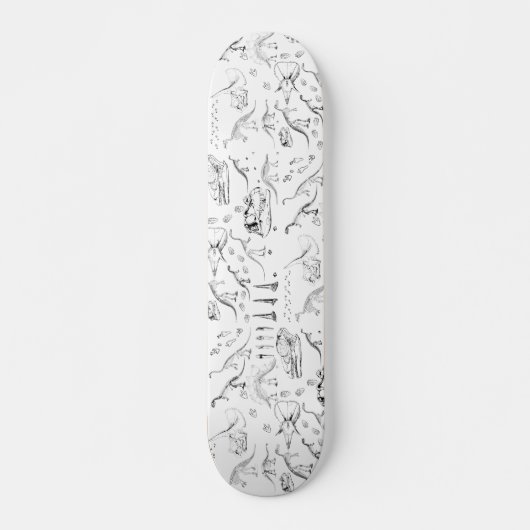 Dinosaur Fossil Botten Patroon Persoonlijk Skateboard (Voorkant)