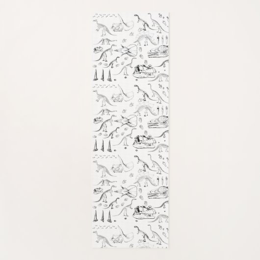 Dinosaur Fossil Botten Patroon Yogamat (Voorkant)