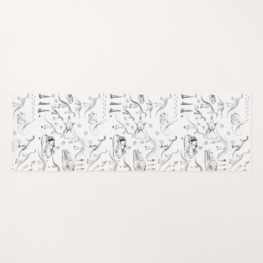 Dinosaur Fossil Botten Patroon Yogamat (Voorkant (horizontaal))