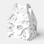 Dinosaur Fossil Botten Pattern Birthday Age Bedankdoosjes (Achterkant)