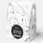 Dinosaur Fossil Botten Pattern Birthday Age Bedankdoosjes (Geopend)