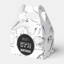 Dinosaur Fossil Botten Pattern Birthday Age Bedankdoosjes