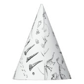 Dinosaur Fossil Botten Pattern Birthday Age Feesthoedjes (Achterkant)